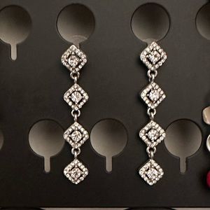 Silver gemstone earrings